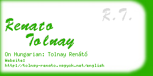 renato tolnay business card