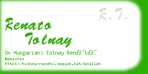 renato tolnay business card